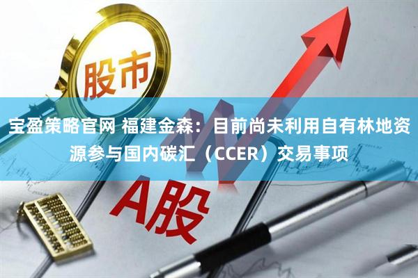 宝盈策略官网 福建金森：目前尚未利用自有林地资源参与国内碳汇（CCER）交易事项